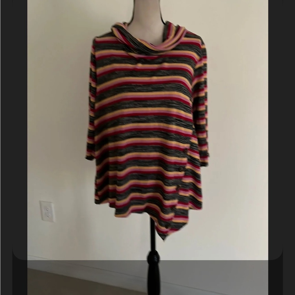 NWT 1X striped shirt star vixen sweater 1149